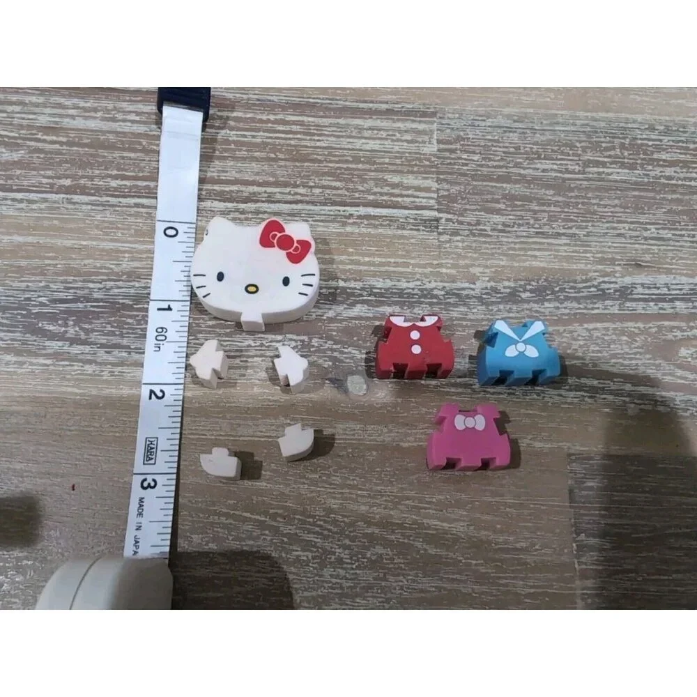 Hello Kitty Full Body Eraser Clothes Buildable Red Pink‎ Blue Dress